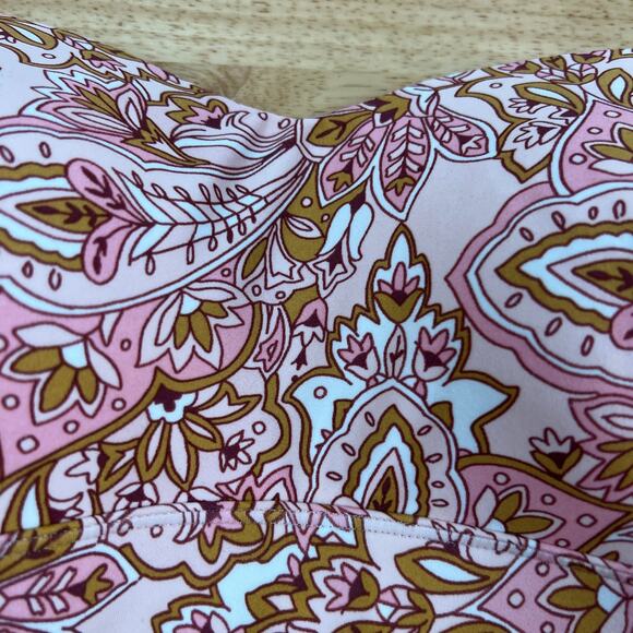 Kona Sol Women's Pink Paisley Print Bandeau Bikini Top - Size Medium - NWT - Picture 4 of 10